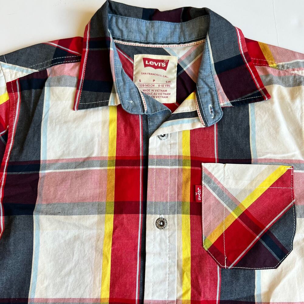NEW Levi's Plaid Button-Down Shirt S 8/10 - Picture 5 of 10